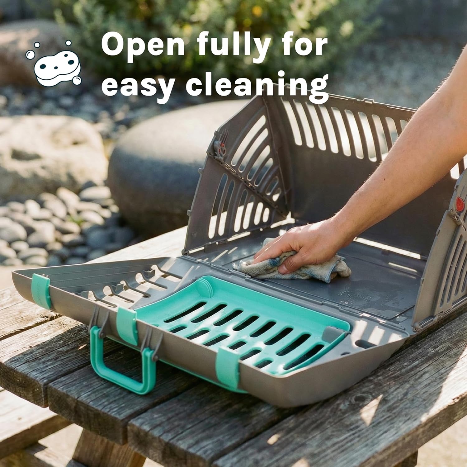 Foldable Travel Cat Carrier - Front Door Plastic Collapsible Carrier Collection, Waterproof Bed